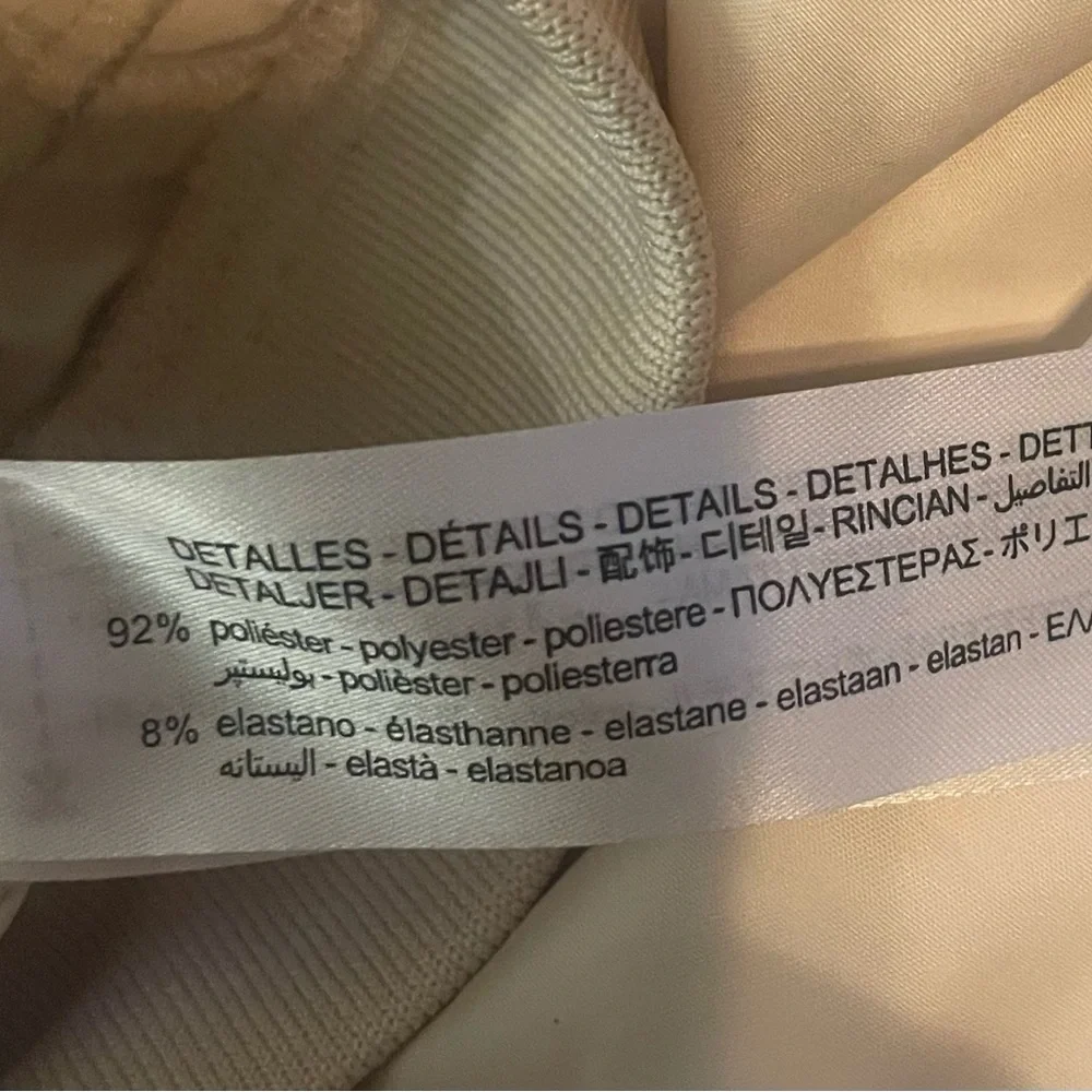 Zara Light Beige Cropped Bomber Jacket - Picture 4 of 4